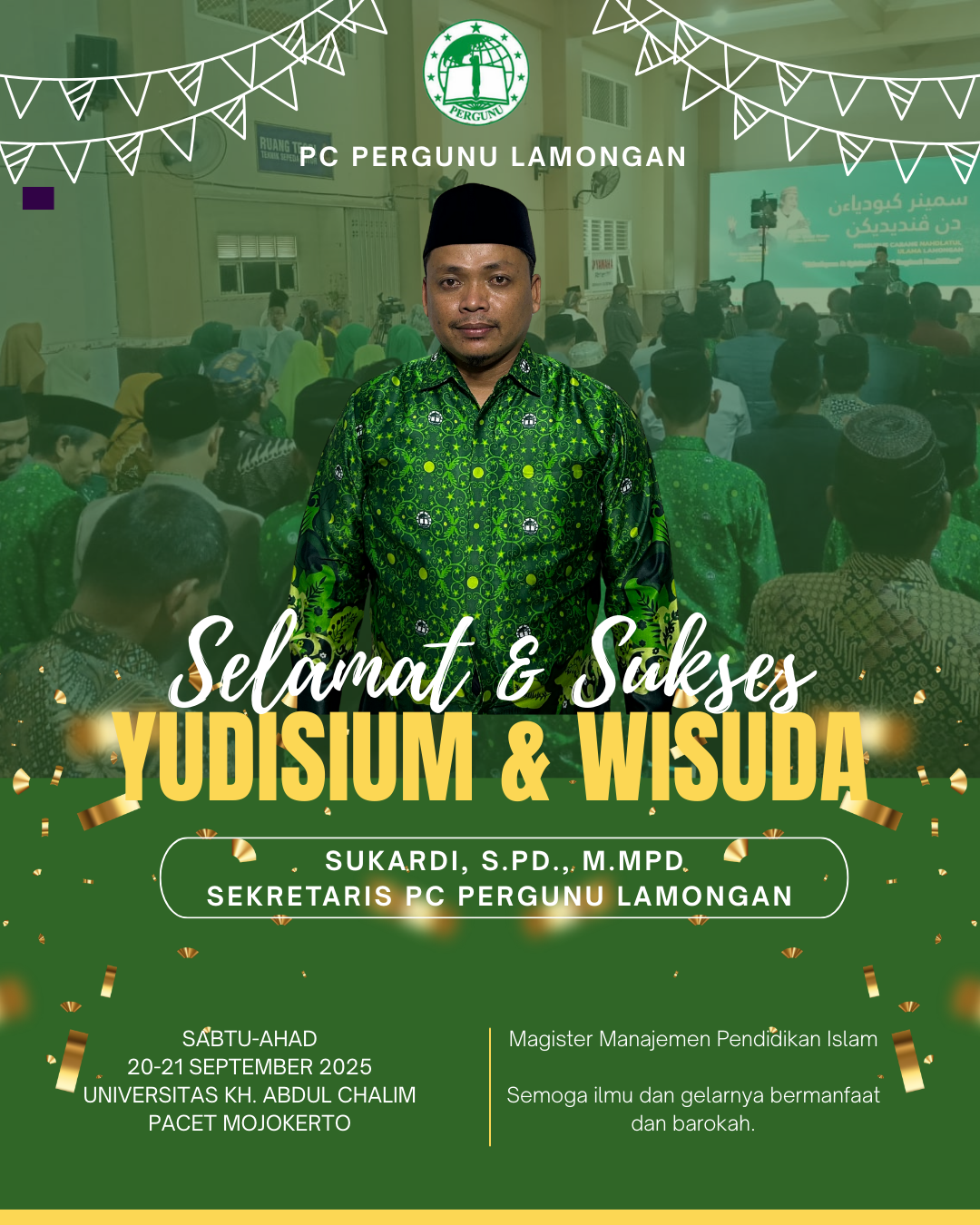Selamat dan Sukses Yudisium dan Wisuda Sekretaris PC PERGUNU Lamongan